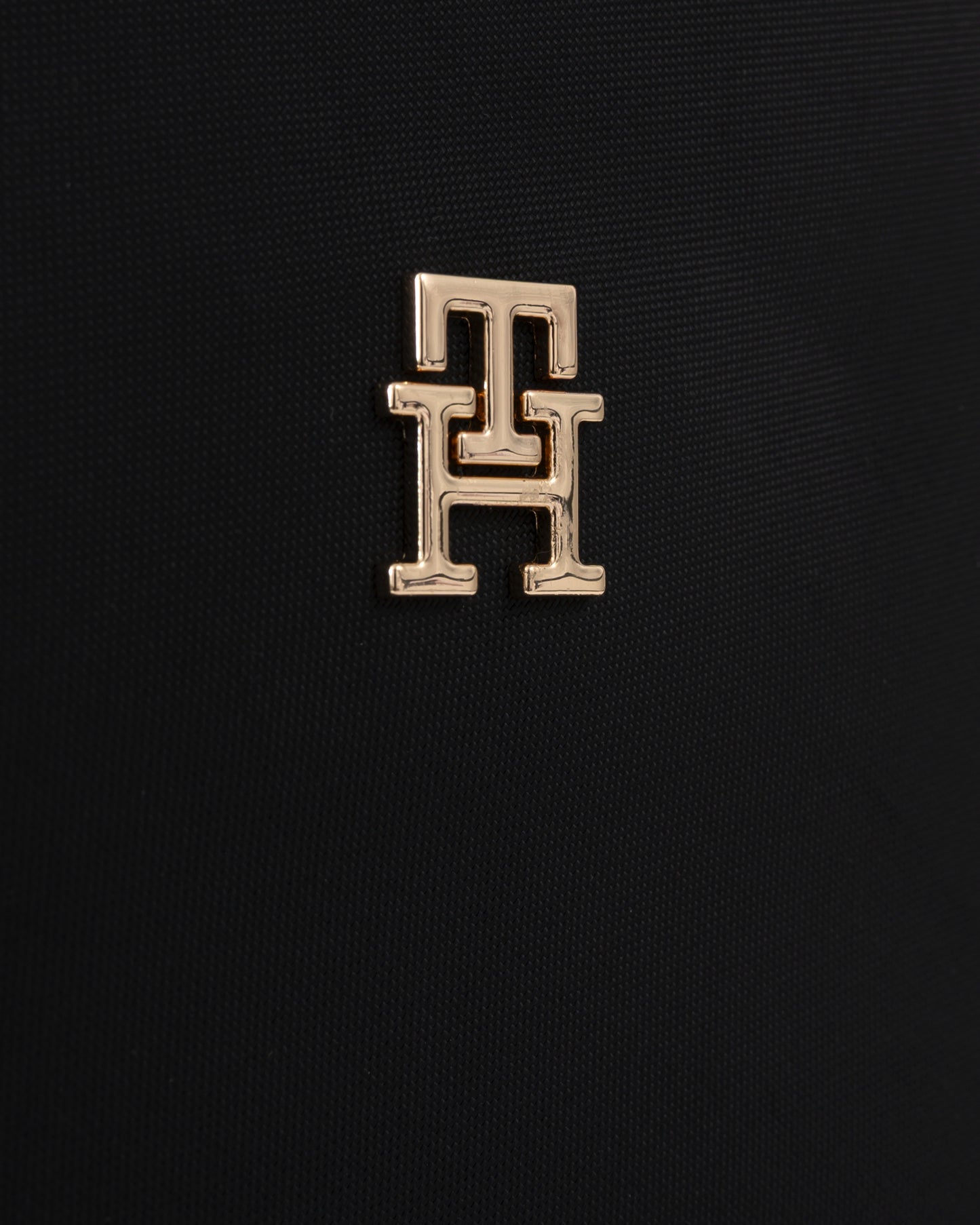 logo detail of Tommy Hilfiger Popette Dome Womens Backpack in Black