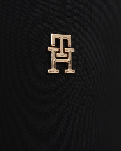 logo detail of Tommy Hilfiger Popette Dome Womens Backpack in Black