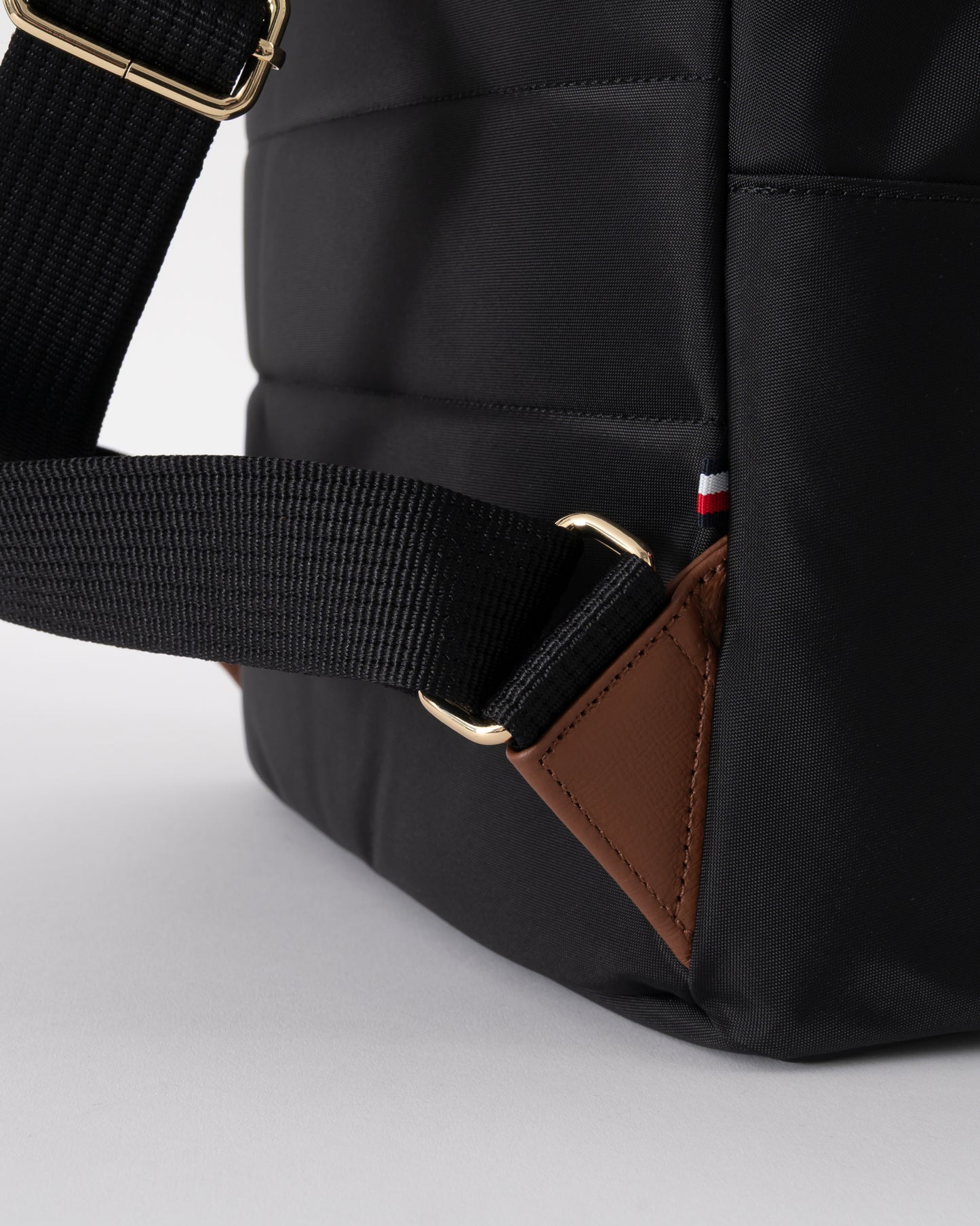 detail of Tommy Hilfiger Popette Dome Womens Backpack in Black