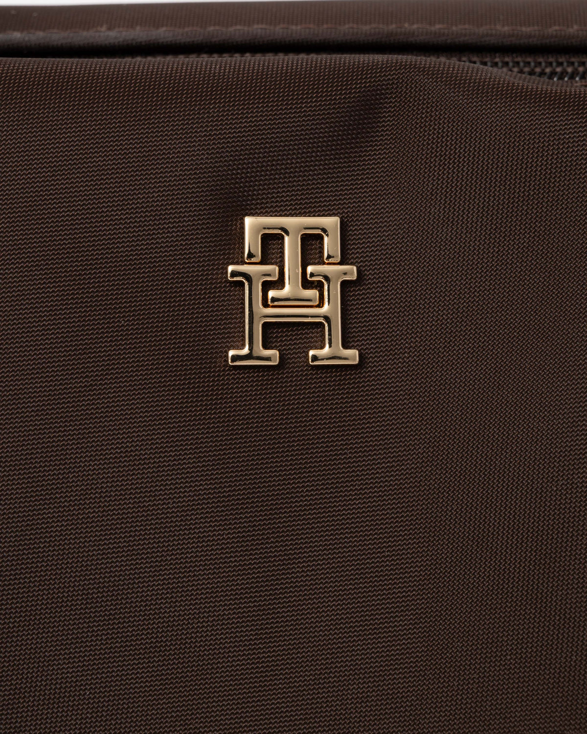 Logo on the Tommy Hilfiger's Popette Womens Mini Tote Bag in Fondant Brown