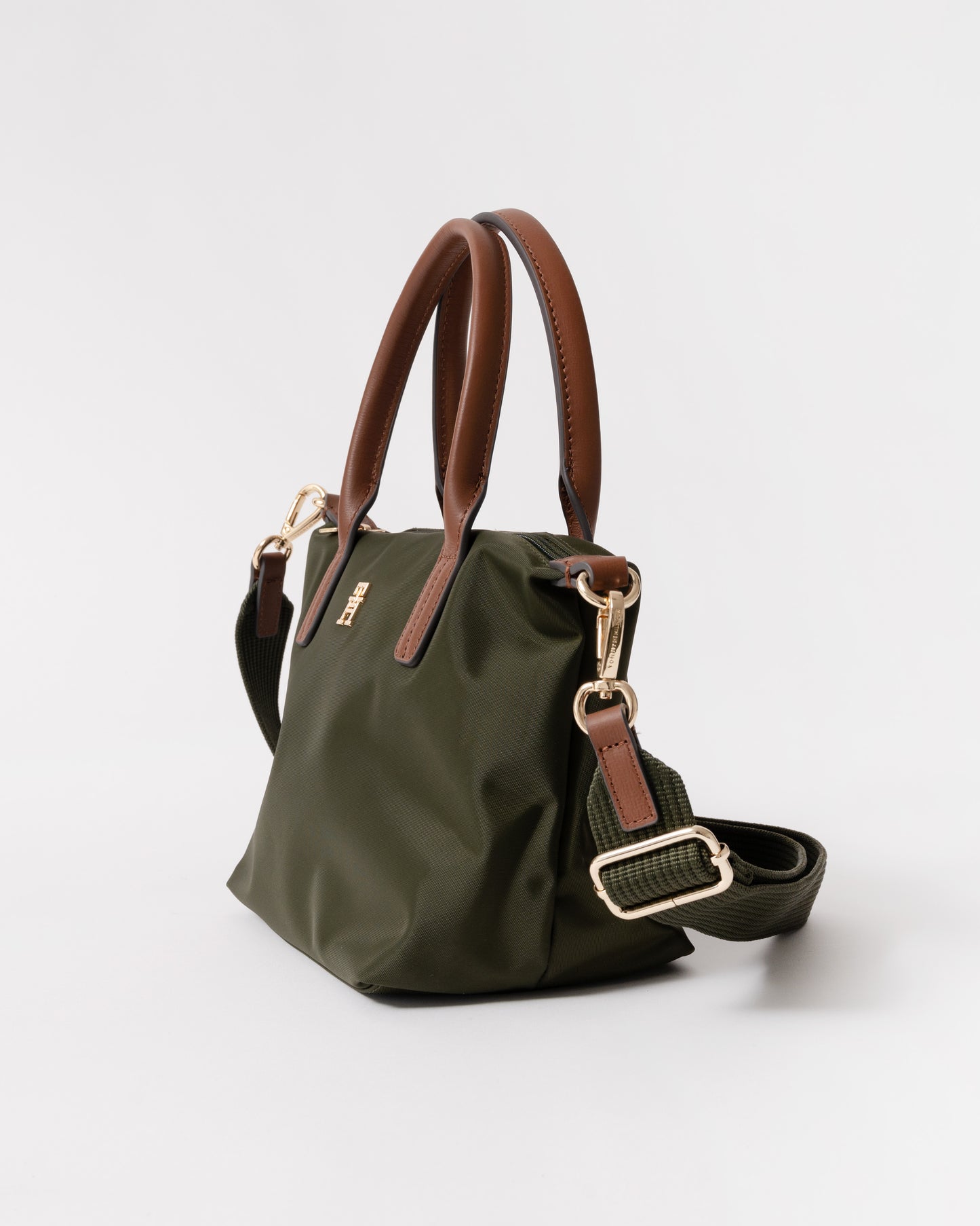 Side view of Tommy Hilfiger Popette Womens Mini Tote Bag - Green