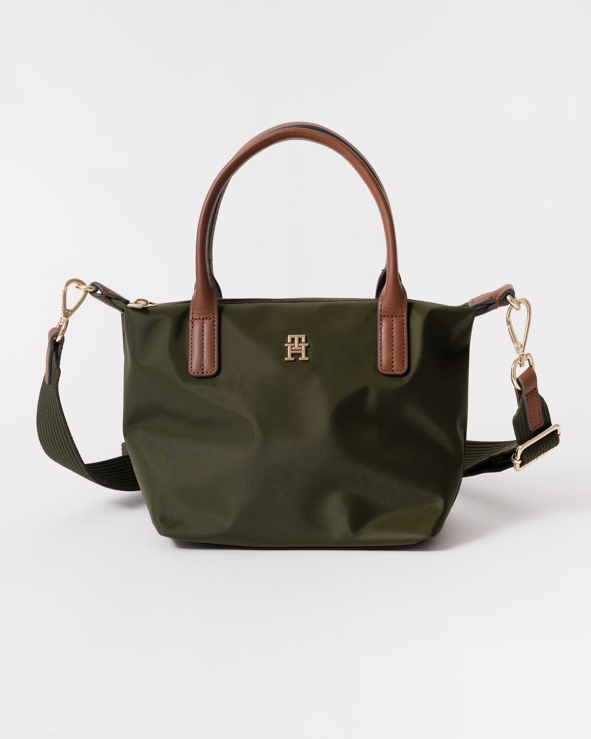 Front of Tommy Hilfiger Popette Womens Mini Tote Bag - Green