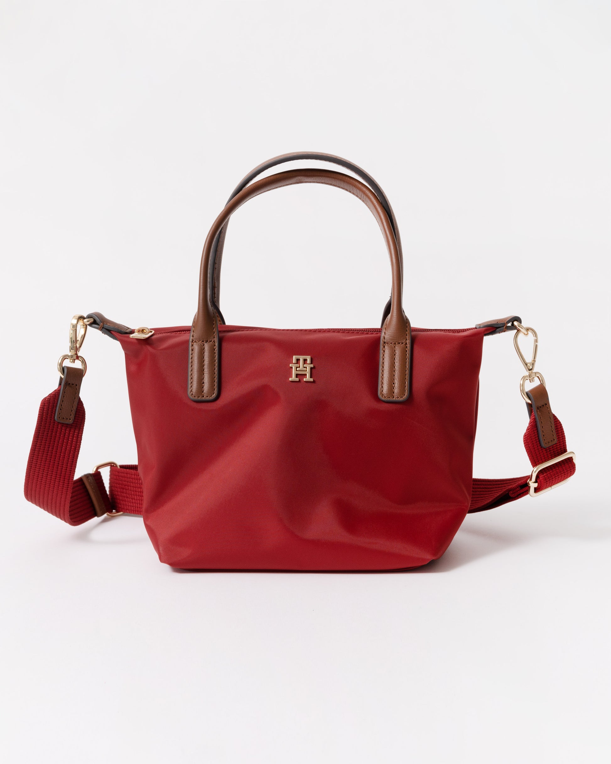 Front of Tommy Hilfiger Popette Womens Mini Tote Bag - Red