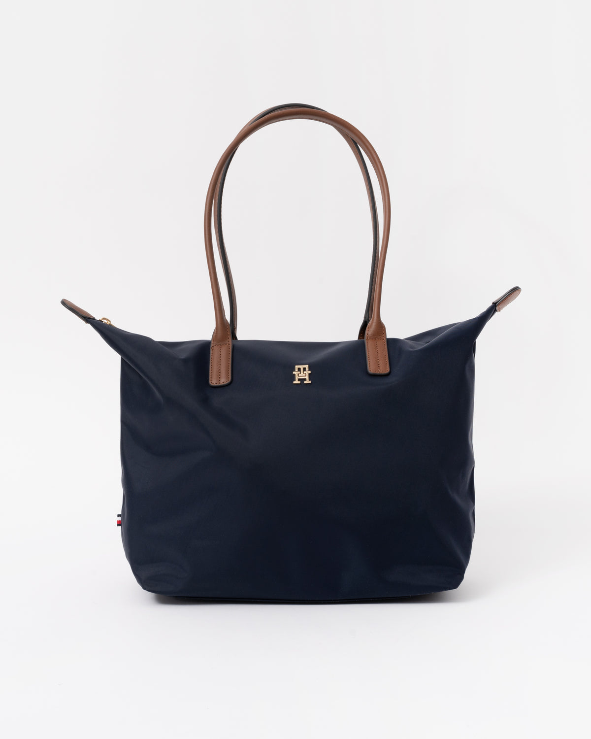 Front of the Tommy Hilfiger's Popette Womens Tote Bag in Space Blue