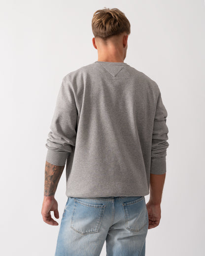 Tommy Hilfiger Small Crest Outline Mens Crew Sweatshirt - Medium Grey Heather