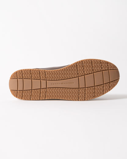 sole of Tommy Hilfiger TH Dressy Mens Suede Mix Trainers in Cocoa