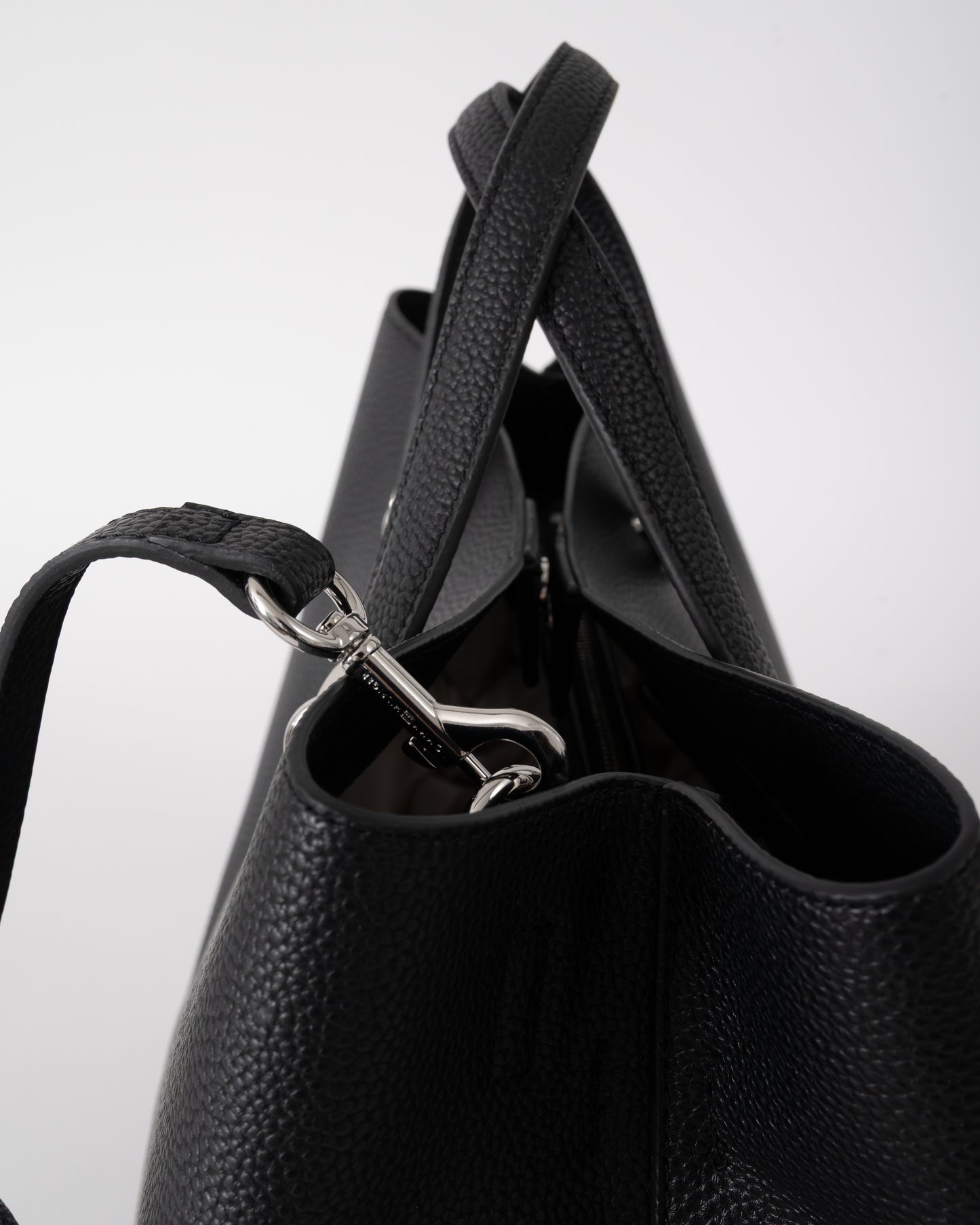 Tommy Hilfiger TH Emblem Womens Satchel Bag - Black | CHO | Designer Womens Shoulder Bags