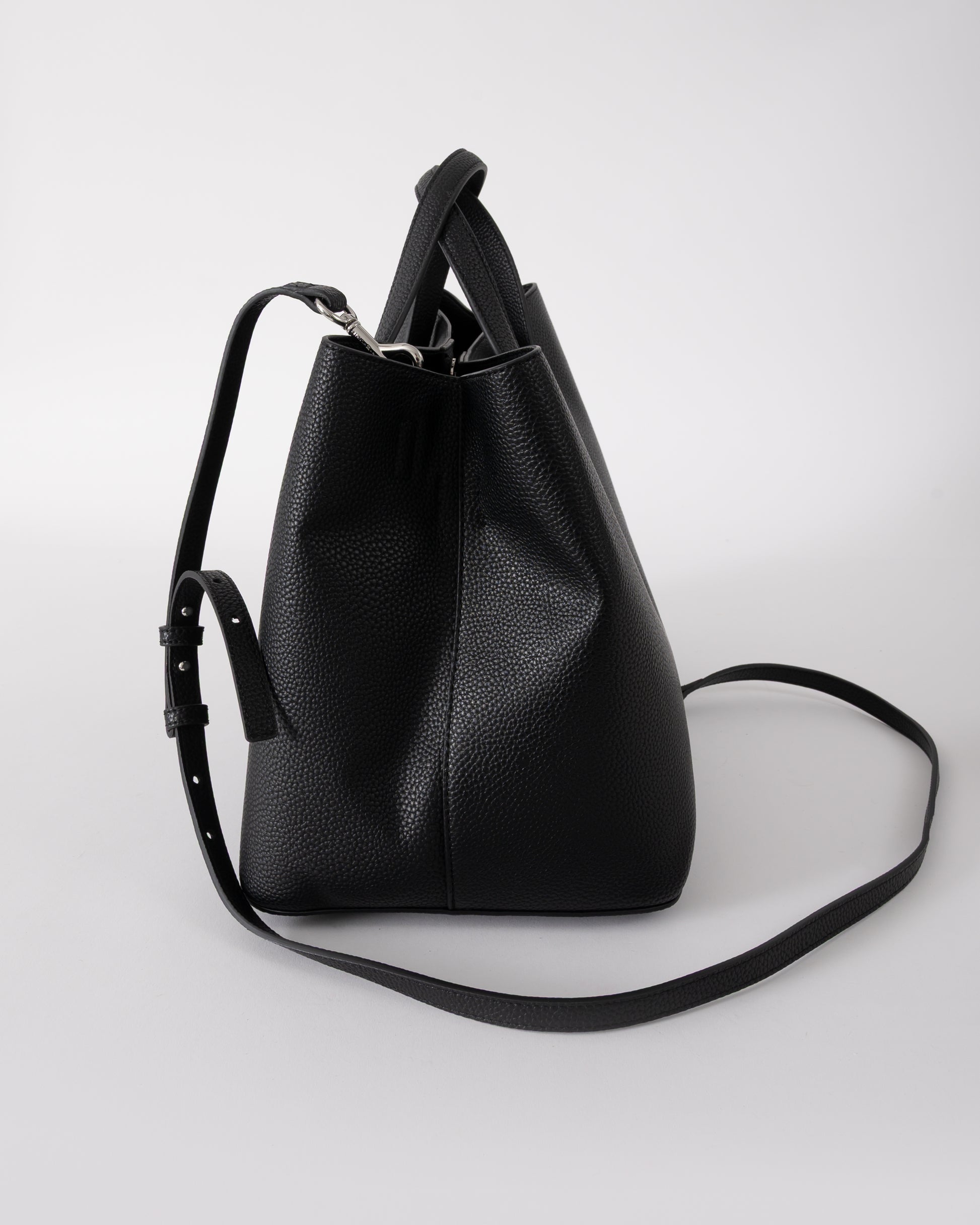 Tommy Hilfiger TH Emblem Womens Satchel Bag - Black | CHO | Designer Womens Shoulder Bags