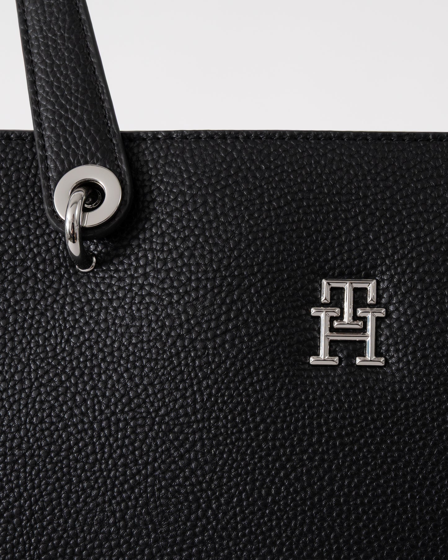 Tommy Hilfiger TH Emblem Womens Tote Bag - Black | CHO | Designer Womens Tote Bags