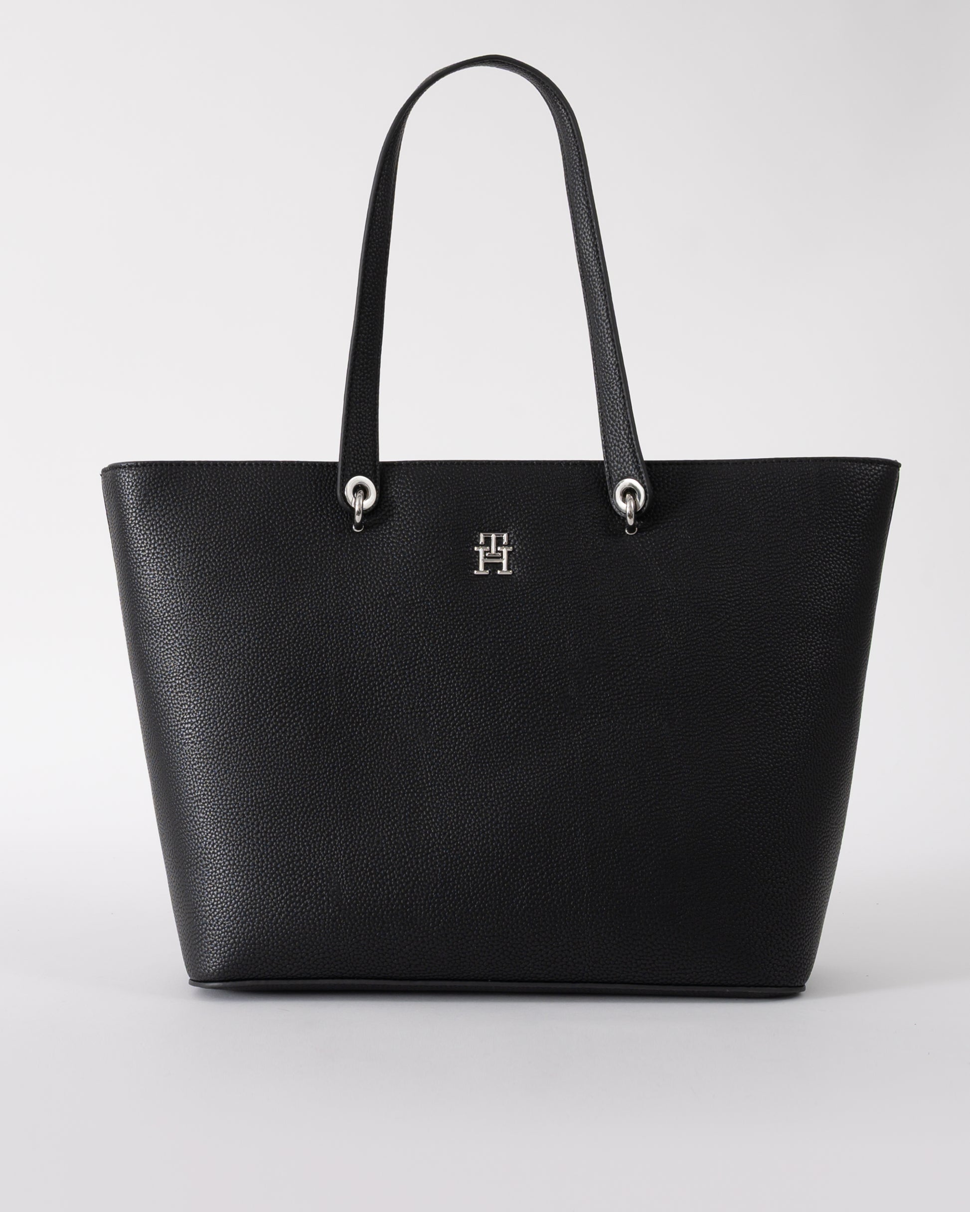 Tommy Hilfiger TH Emblem Womens Tote Bag - Black | CHO | Designer Womens Tote Bags