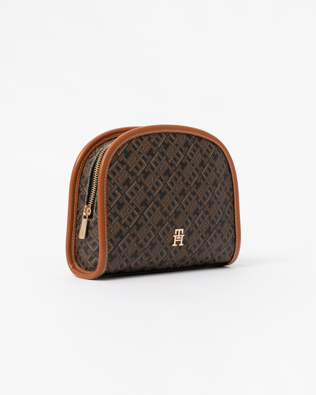 Tommy Hilfiger TH Icon Womens Mono Print Washbag - Black Mix | CHO | Designer Womens Wash Bags