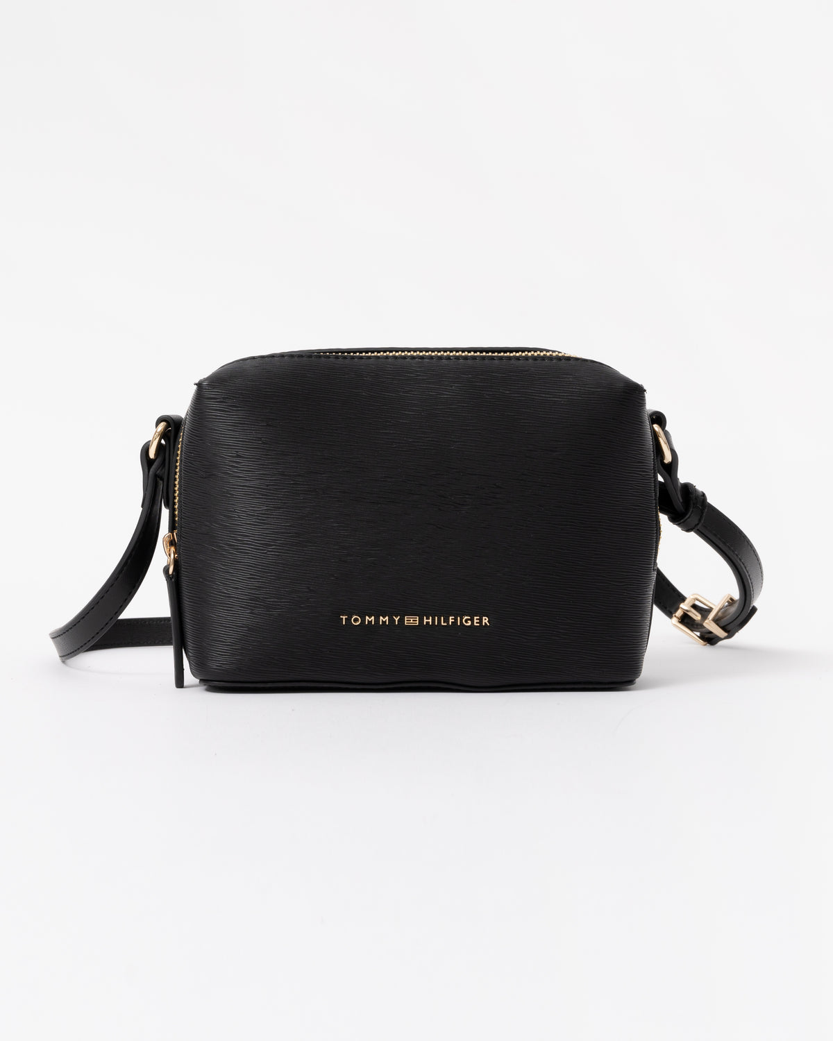 Front of the Tommy Hilfiger TH Modern Womens Camera Bag - Black