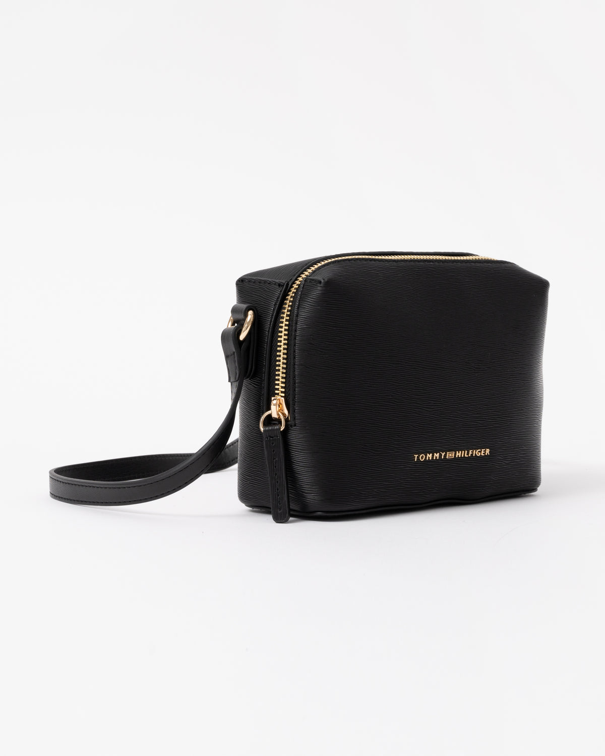 Side of the Tommy Hilfiger TH Modern Womens Camera Bag - Black