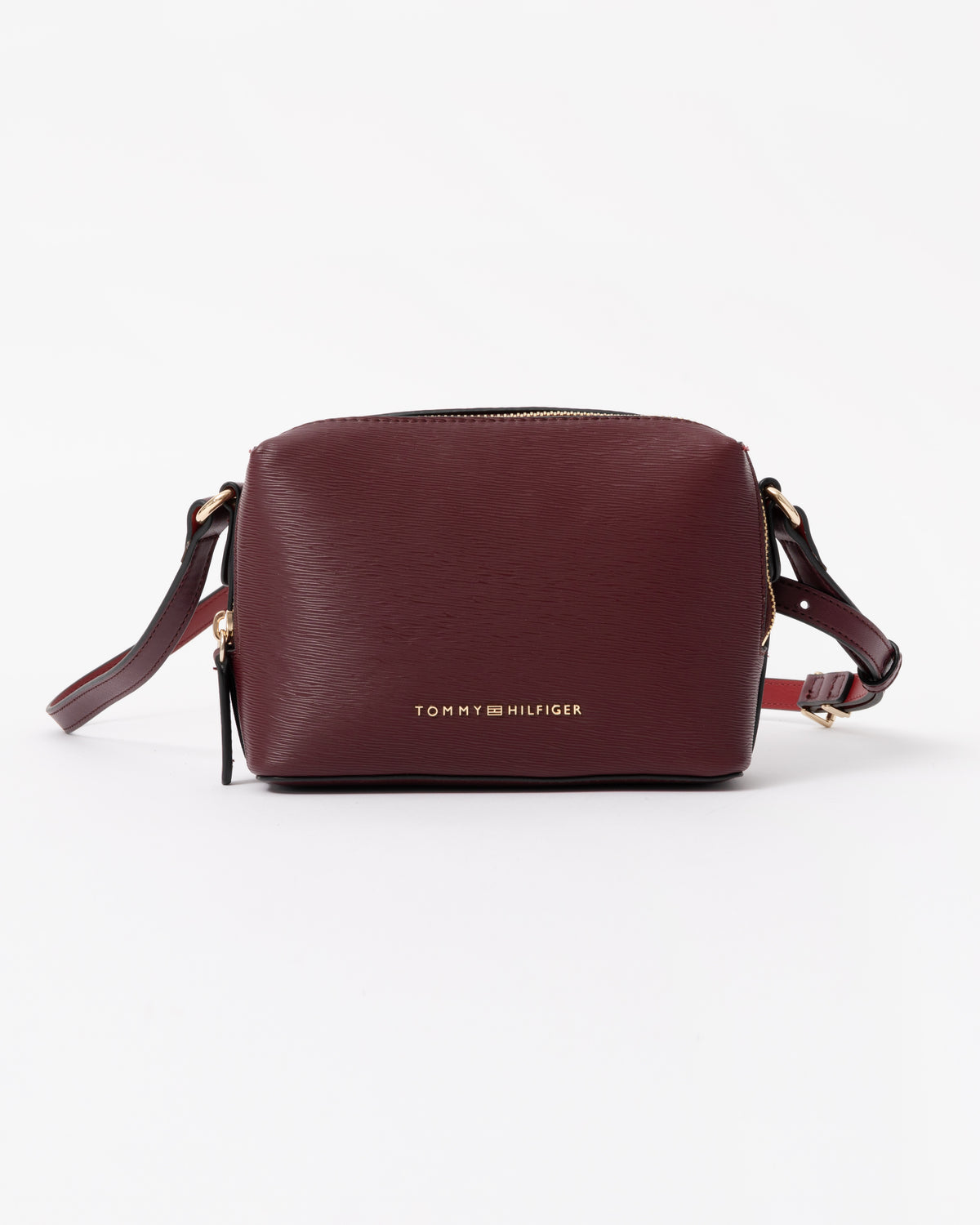 Front of the Tommy Hilfiger TH Modern Womens Camera Bag - Oxblood