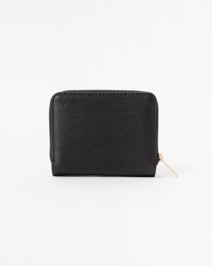 Back of the Tommy Hilfiger TH Modern Womens Medium Zip Wallet - Black