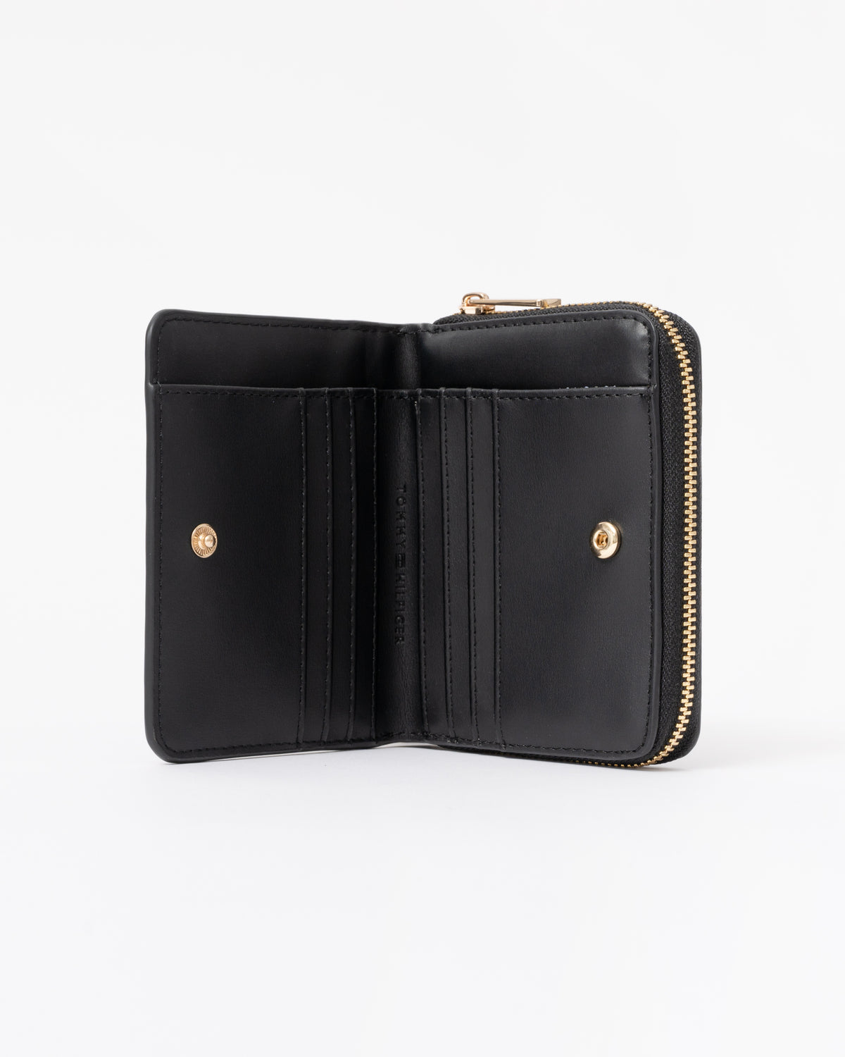 Inside on the Tommy Hilfiger TH Modern Womens Medium Zip Wallet - Black