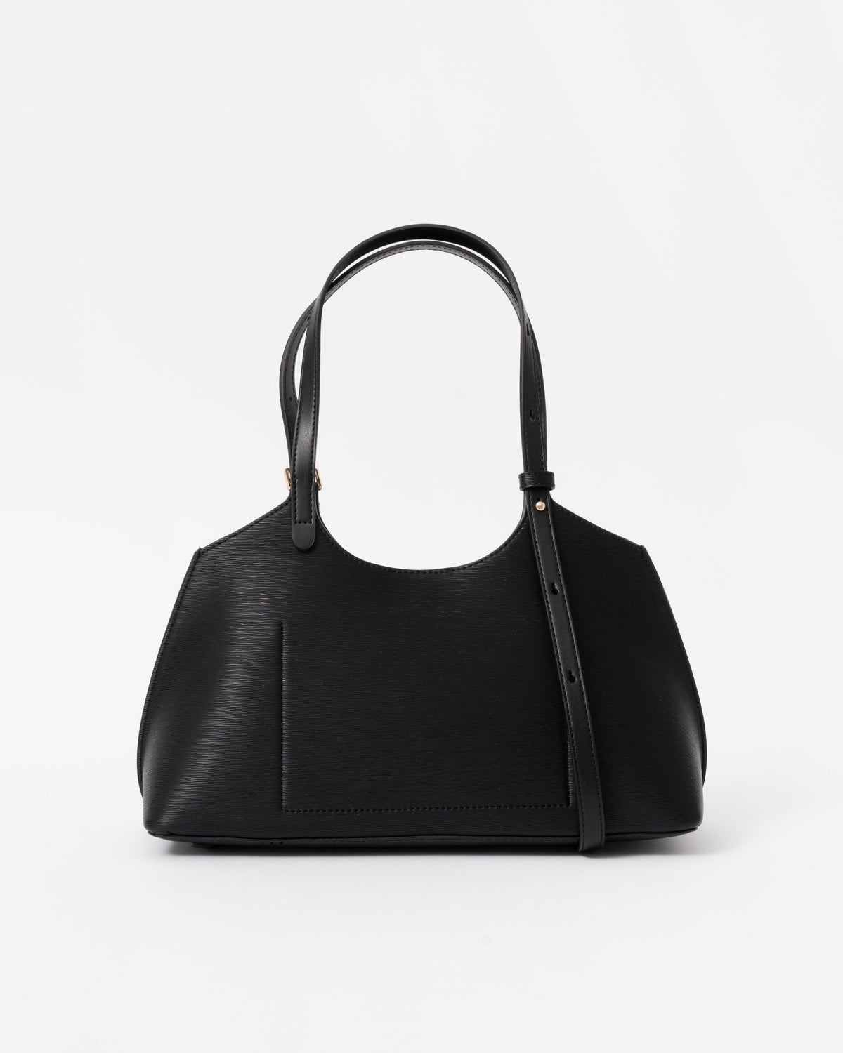 Back of the Tommy Hilfiger TH Modern Womens Mini Tote - Black