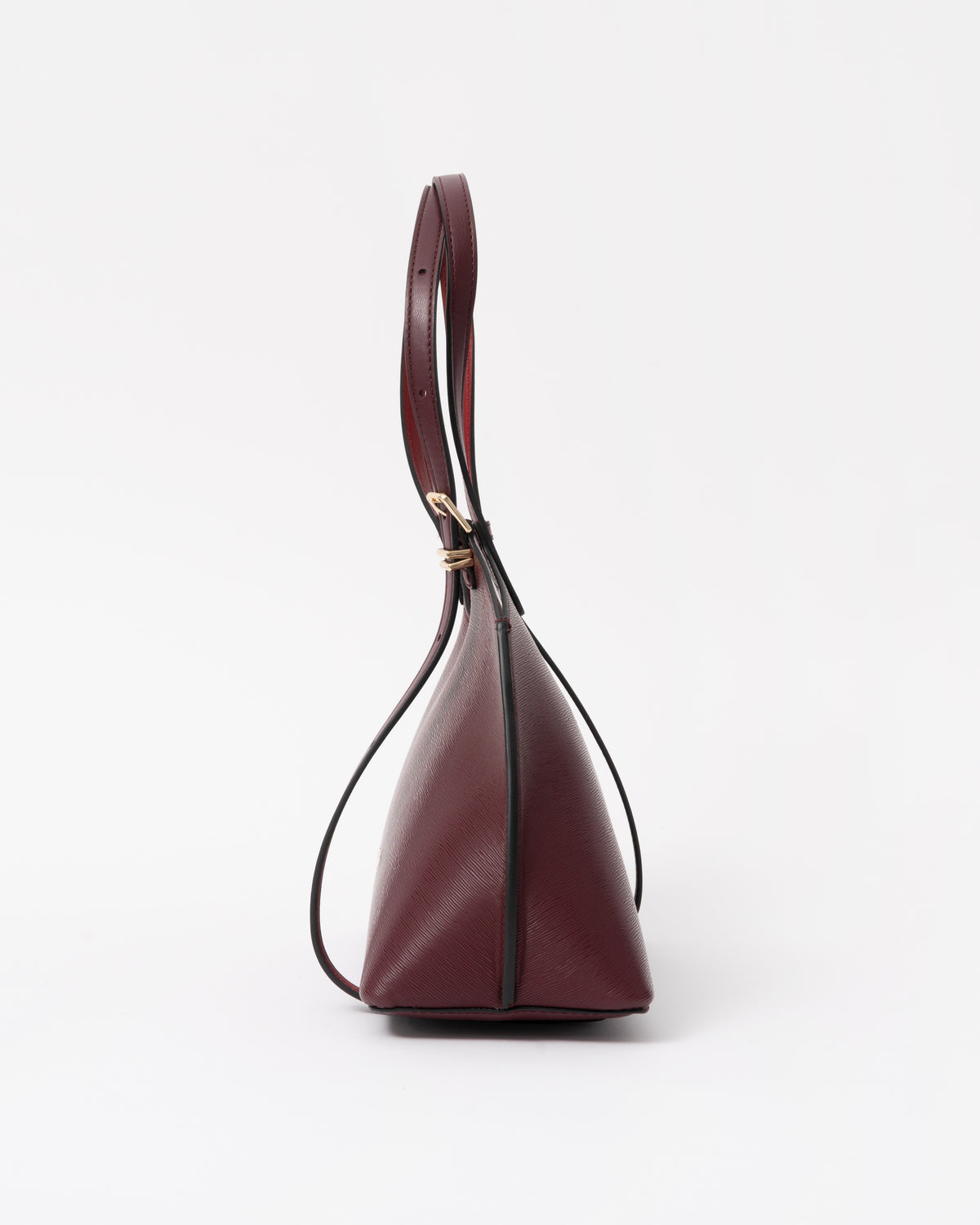 Side of the Tommy Hilfiger TH Modern Womens Mini Tote - Oxblood