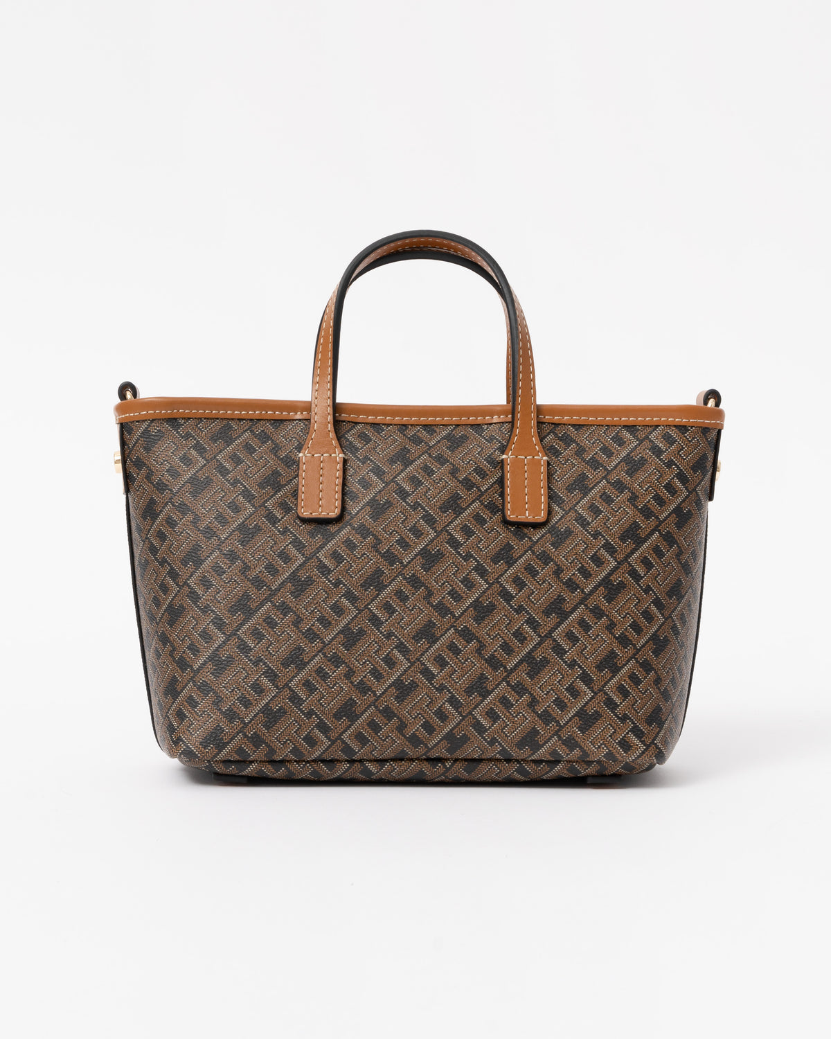 Tommy Hilfiger TH Monoplay Womens Mono Print Mini Tote Bag - Black Mix | CHO | Designer Womens Tote Bags