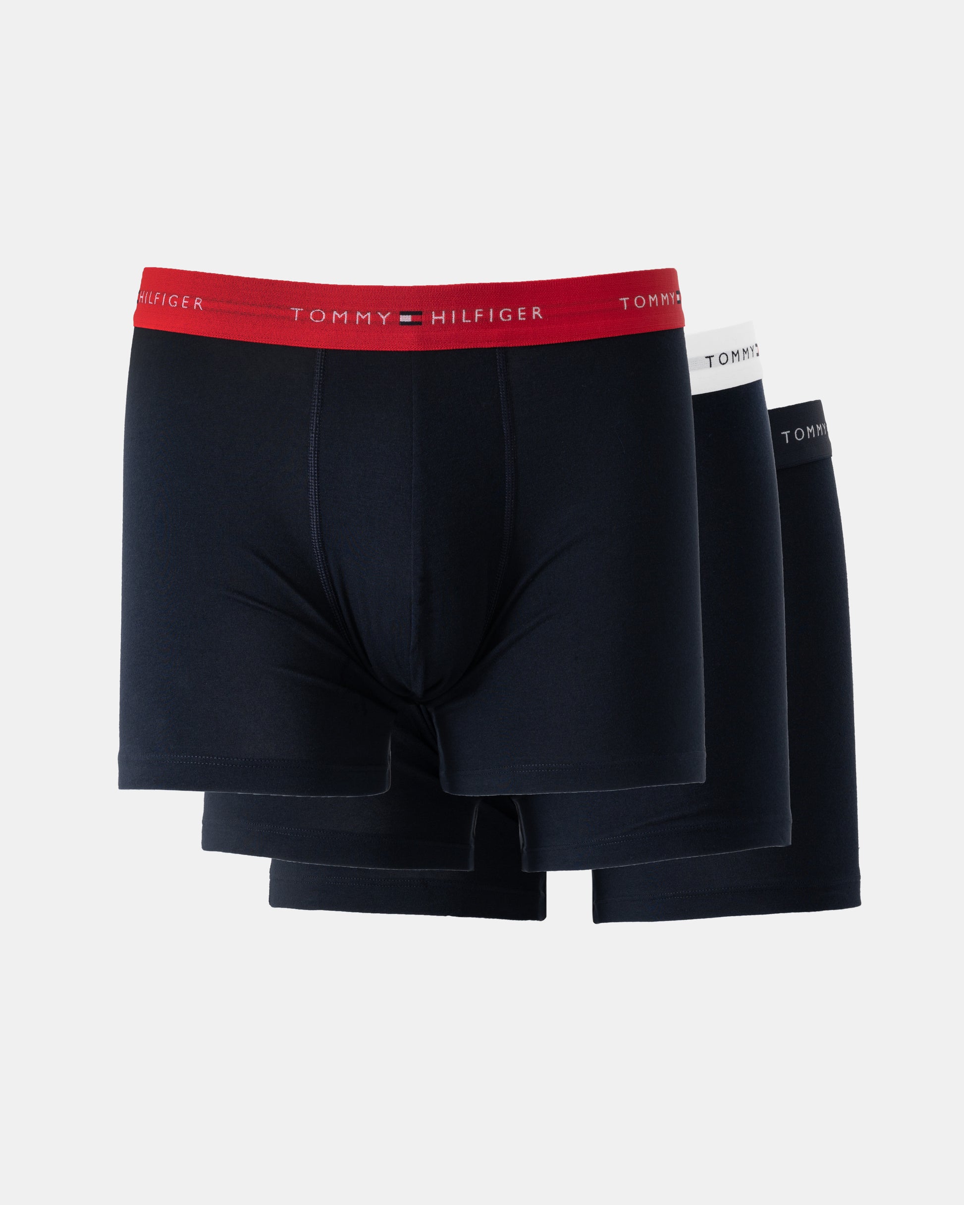 Tommy Hilfiger 3 Pack Mens Boxer Briefs - Primary Red/White/Desert Sky | CHO | Designer Mens Underwear