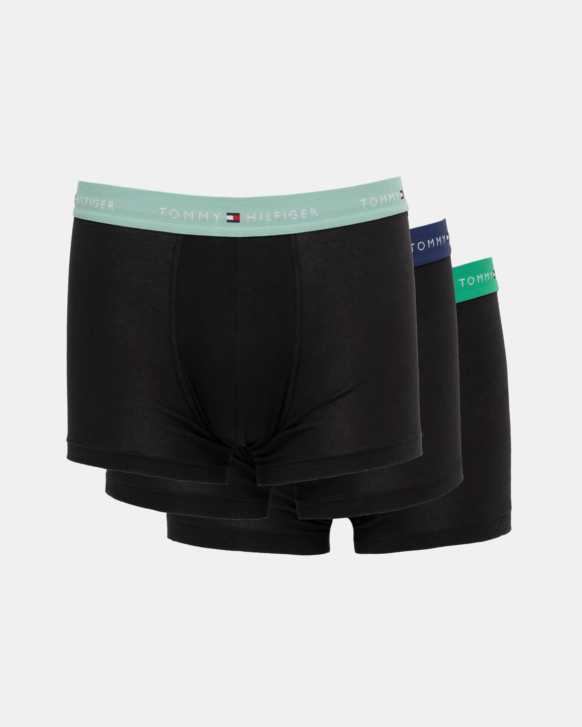Tommy Hilfiger 3 Pack Mens Colour Waistband Trunks Pack shot