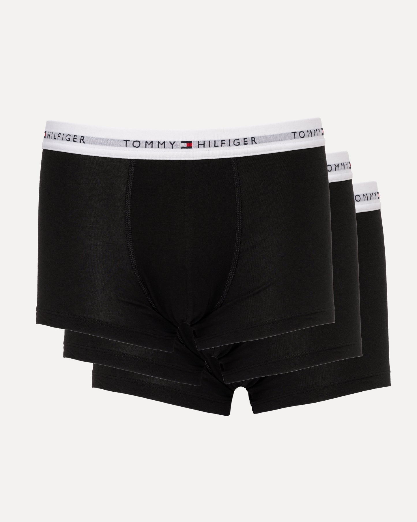 Tommy Hilfiger 3 Pack Mens Colour Waistband Trunks - TH White/TH White/TH White
