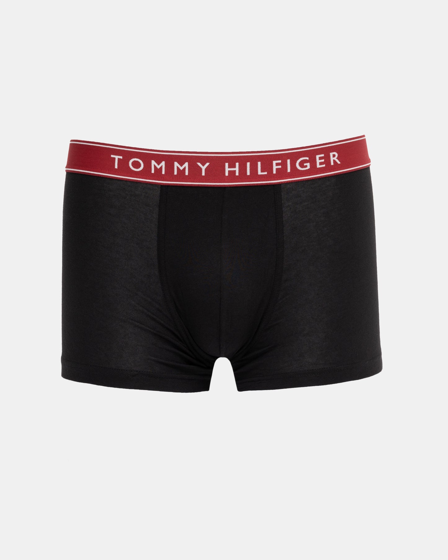 Tommy Hilfiger 3 Pack Mens Waistband Trunks - B-Burgundy/Red/Primary Red