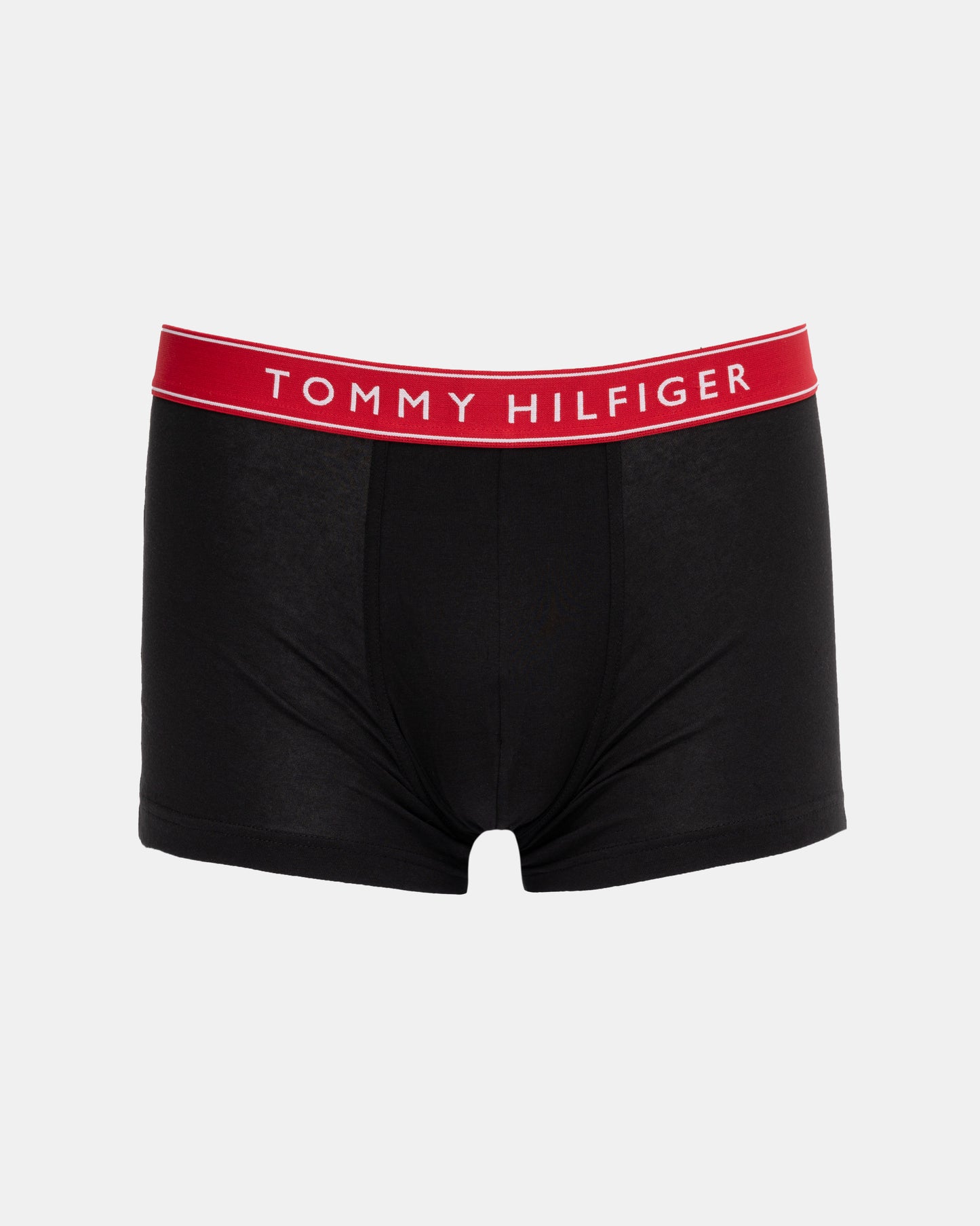 Tommy Hilfiger 3 Pack Mens Waistband Trunks - B-Burgundy/Red/Primary Red