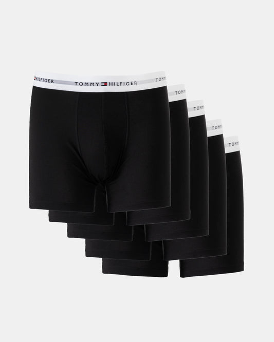 Tommy Hilfiger 5 Pack Mens Trunks - Black/Black/Black/Black/Black | CHO | Designer Mens Underwear
