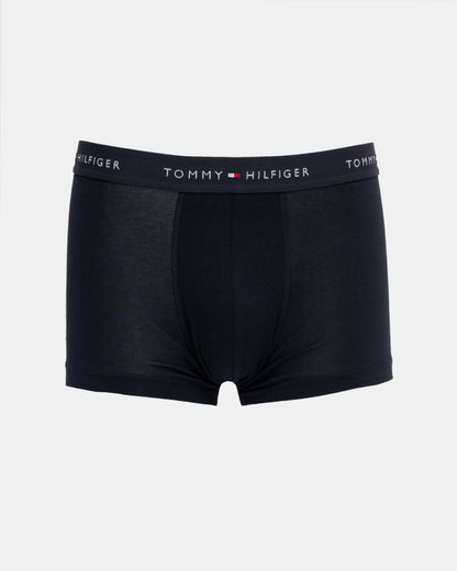 Tommy Hilfiger 5 Pack Mens Waistband Trunks - B-White/Blue/Red/Navy/Burgundy