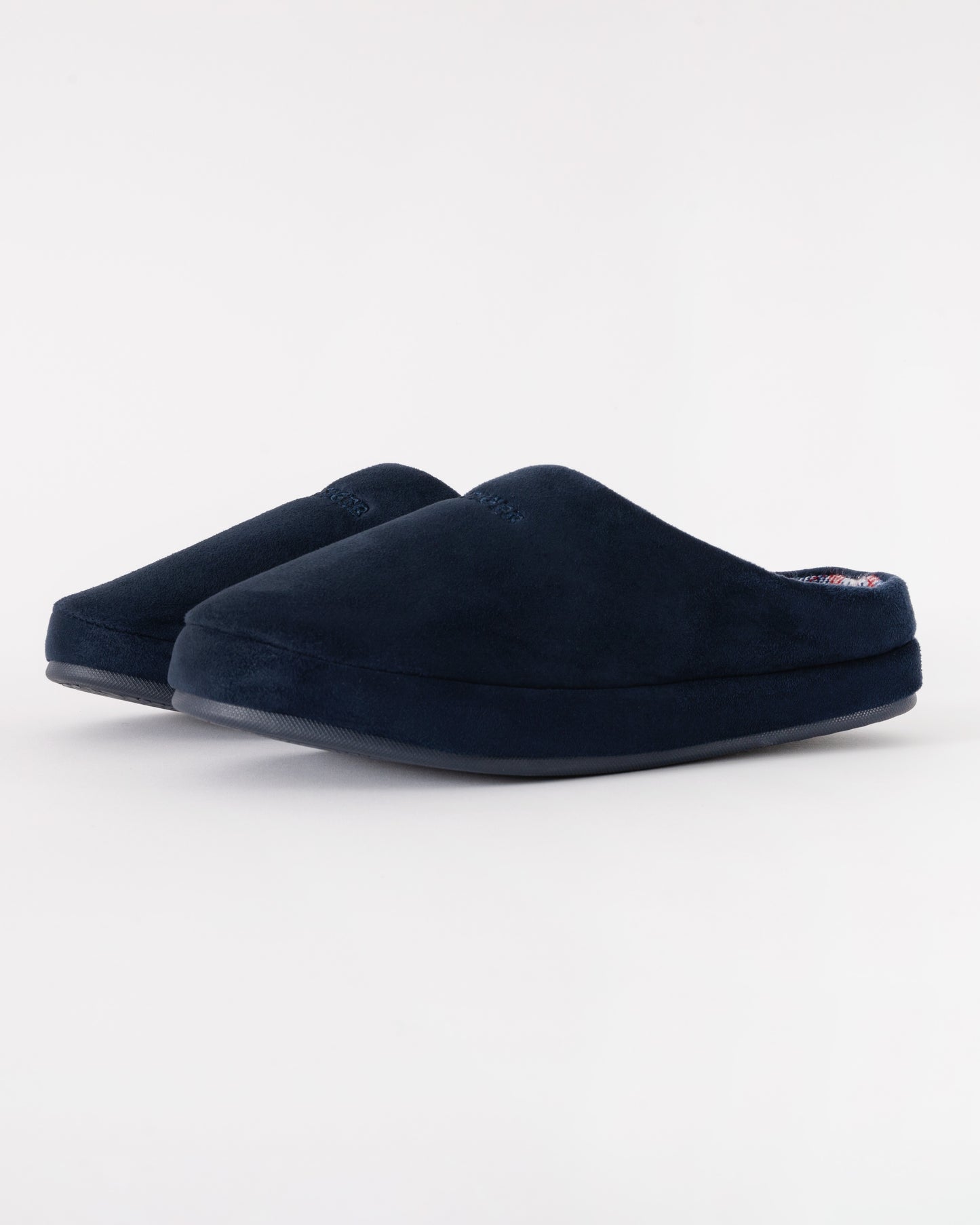 Tommy Hilfiger Check Hilfiger Mens Suede House Slippers - Desert Sky