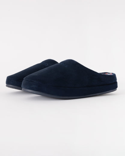 Tommy Hilfiger Check Hilfiger Mens Suede House Slippers - Desert Sky
