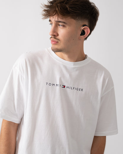 Tommy Hilfiger Contrast Logo Mens T-Shirt - TH Optic White