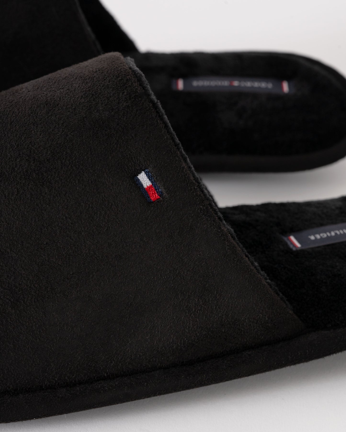 Tommy Hilfiger Core Hilfiger Flag Mens House Slippers - Black