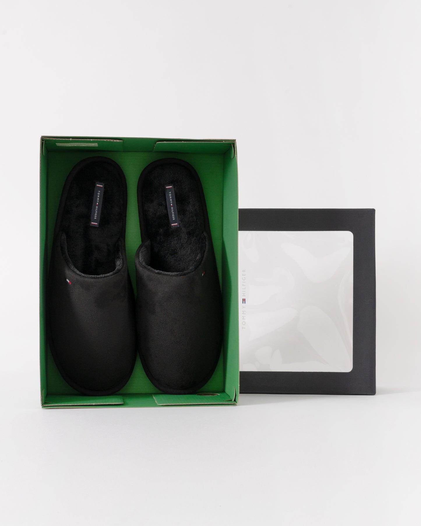 Tommy Hilfiger Core Hilfiger Flag Mens House Slippers in Black