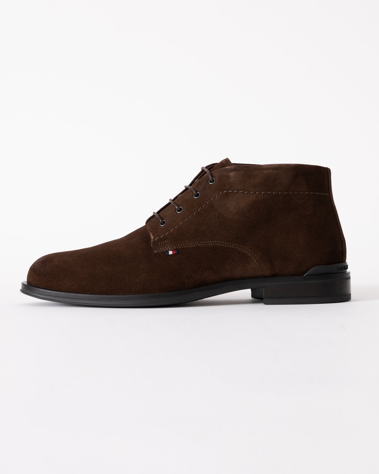 Tommy Hilfiger Corporate Hilfiger Mens Short Suede Boots - Cocoa