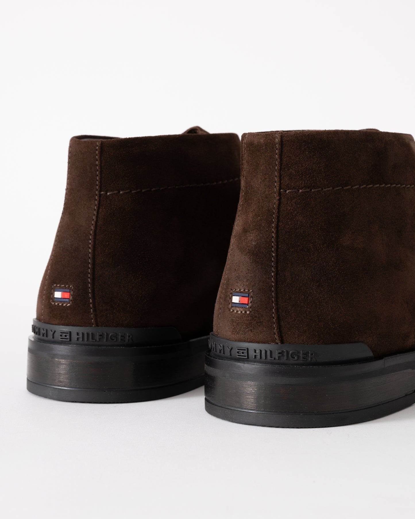 Tommy Hilfiger Corporate Hilfiger Mens Short Suede Boots - Cocoa