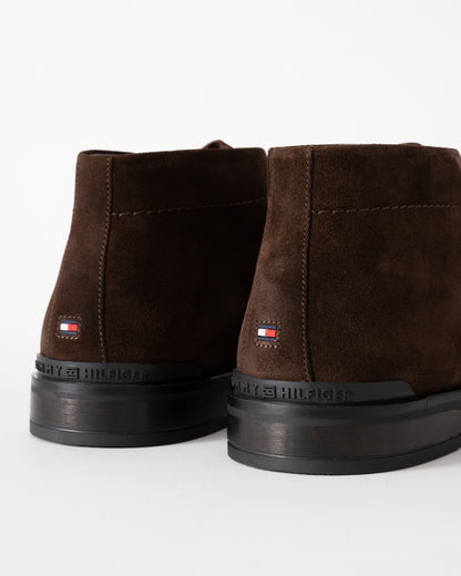 Tommy Hilfiger Corporate Hilfiger Mens Short Suede Boots - Cocoa