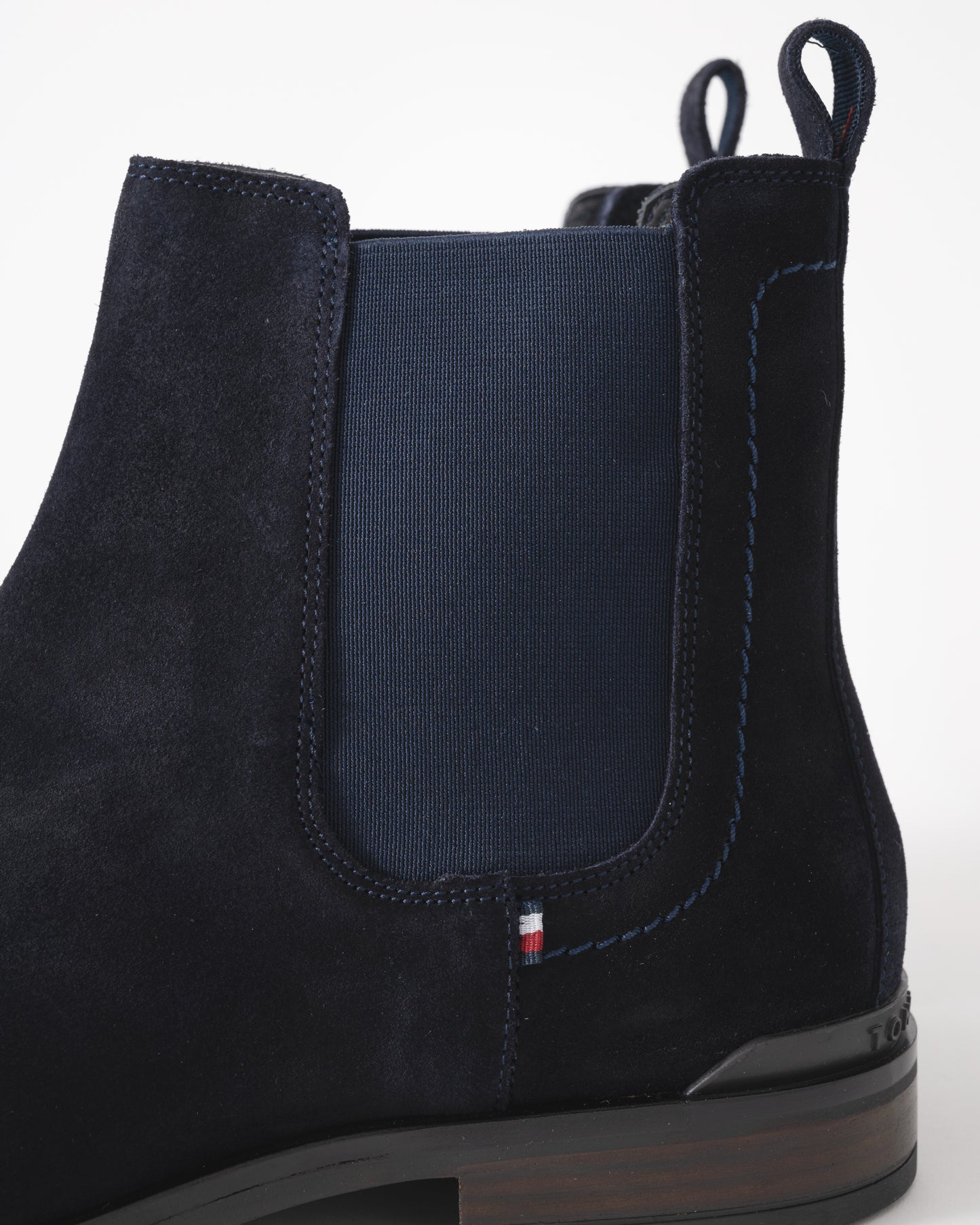 Tommy Hilfiger Corporate Hilfiger Mens Suede Chelsea Boots - Desert Sky