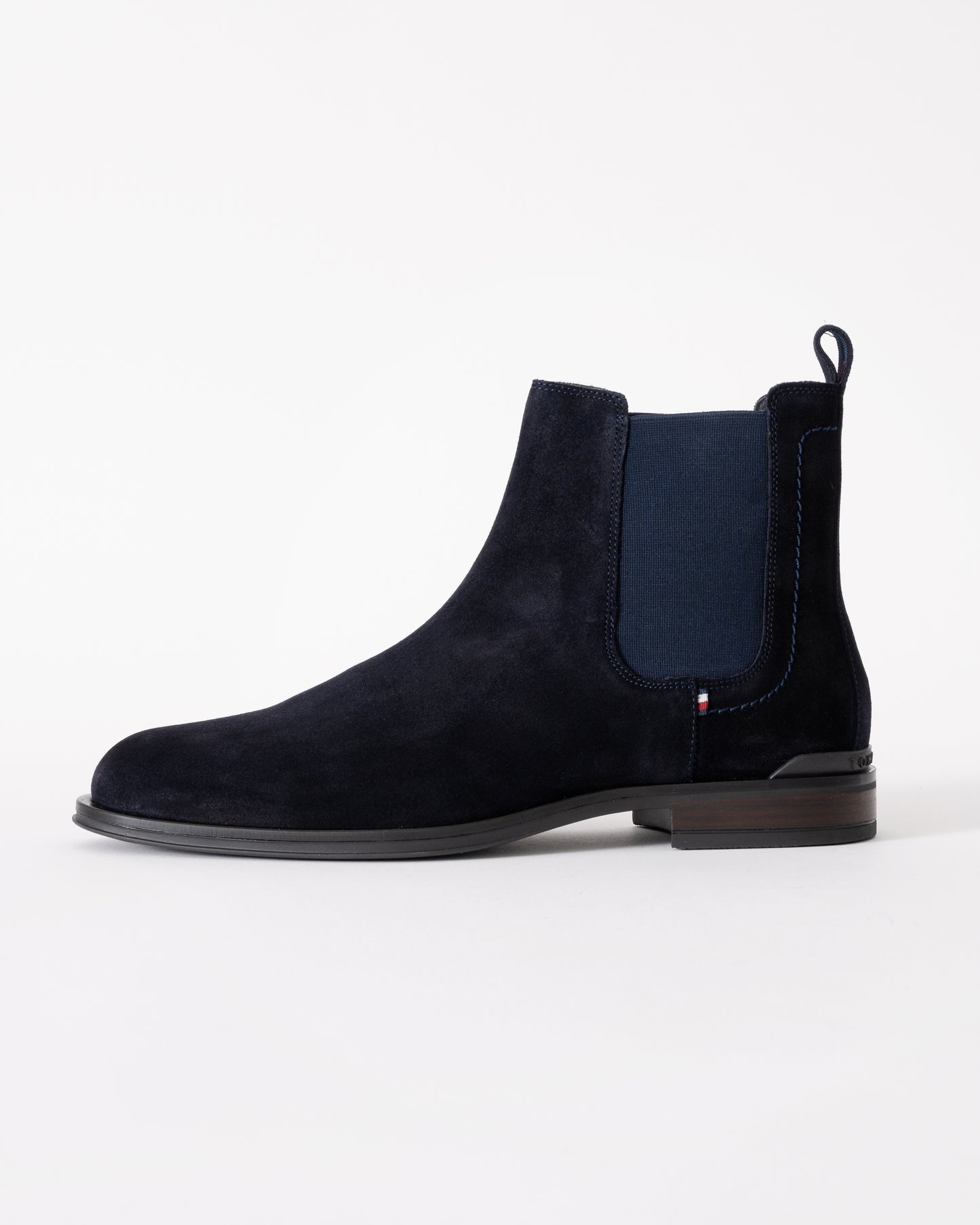 Tommy Hilfiger Corporate Hilfiger Mens Suede Chelsea Boots - Desert Sky