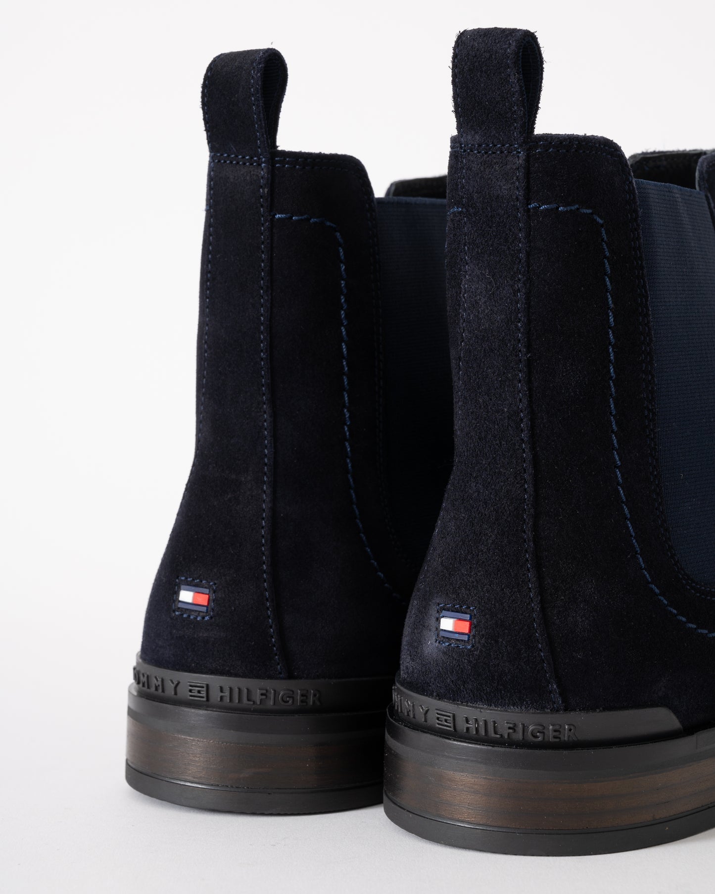Tommy Hilfiger Corporate Hilfiger Mens Suede Chelsea Boots - Desert Sky