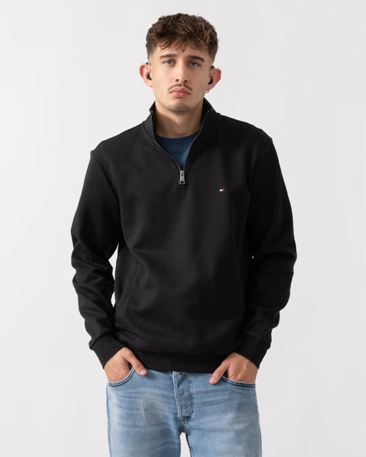Tommy Hilfiger Essential Intechno Mens Half Zip Sweatshirt - Black