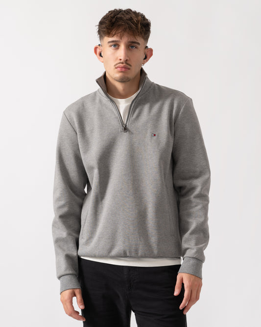 Tommy Hilfiger Essential Intechno Mens Half Zip Sweatshirt - Medium Grey Heather