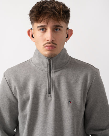 Tommy Hilfiger Essential Intechno Mens Half Zip Sweatshirt - Medium Grey Heather