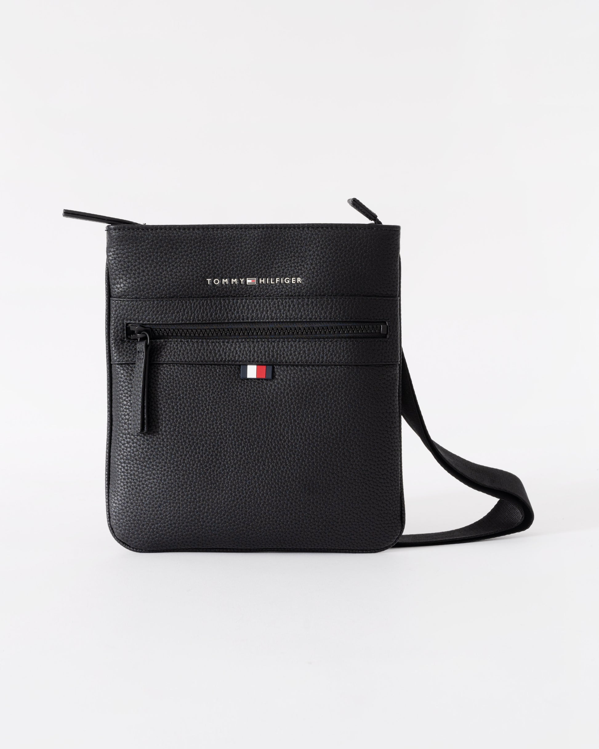 Tommy Hilfiger Essential PU Mens Crossover Bag - Black | CHO | Designer Mens Shoulder Bags