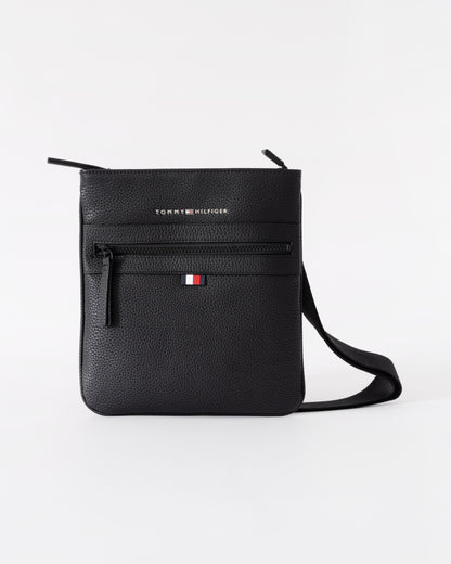 Tommy Hilfiger Essential PU Mens Crossover Bag - Black | CHO | Designer Mens Shoulder Bags