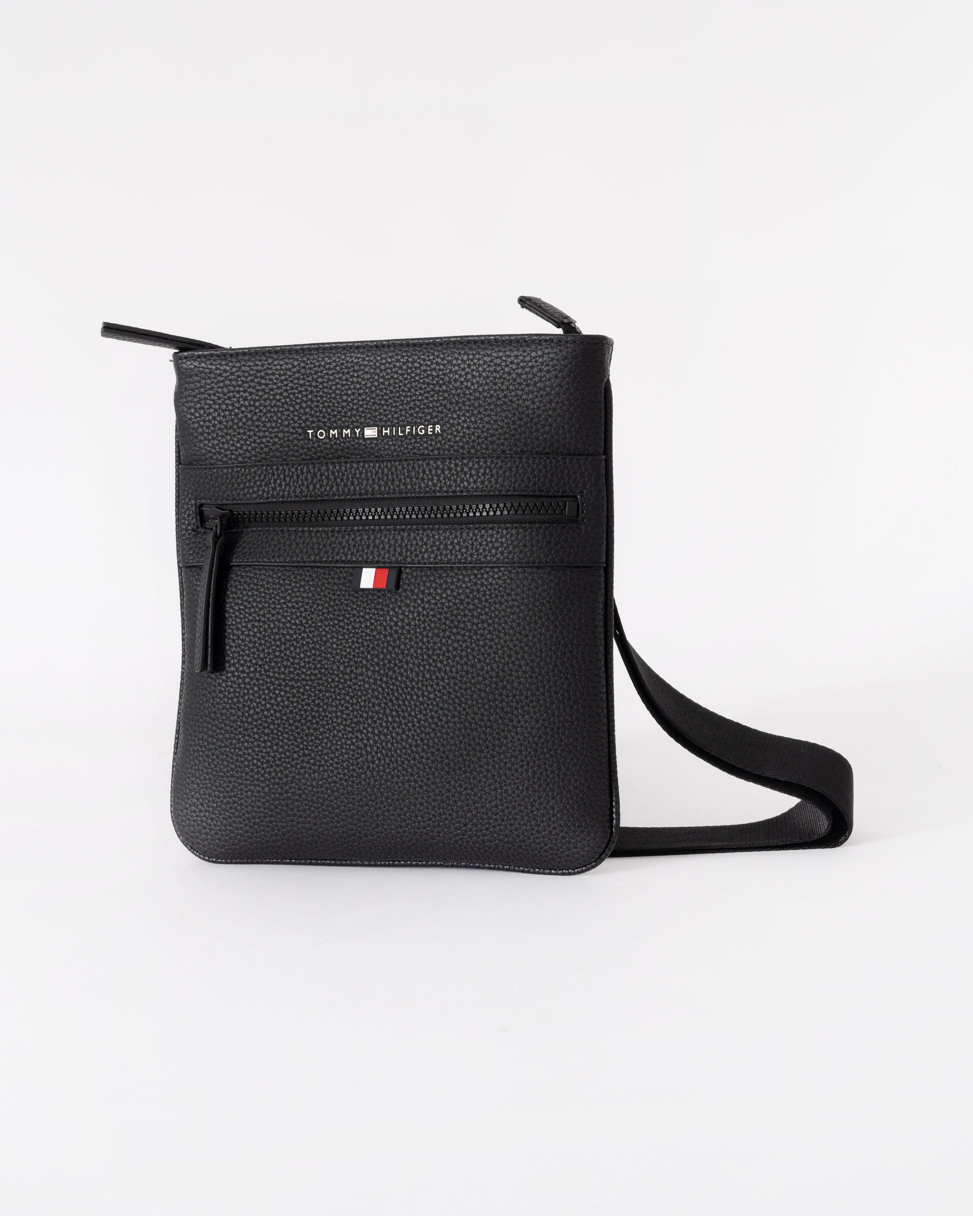 Tommy Hilfiger Essential PU Mens Crossover Bag - Black | CHO | Designer Mens Shoulder Bags