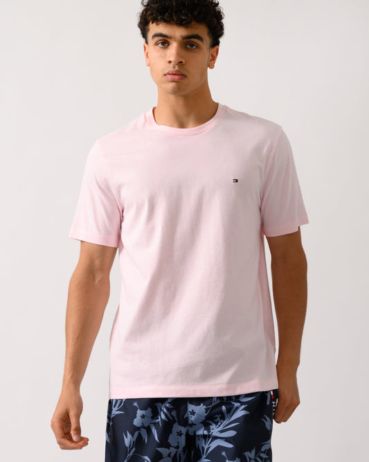 Tommy Hilfiger Essential Seasonal Regular Fit Solid Mens T-Shirt - Pink Lily