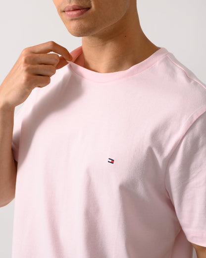 Tommy Hilfiger Essential Seasonal Regular Fit Solid Mens T-Shirt - Pink Lily