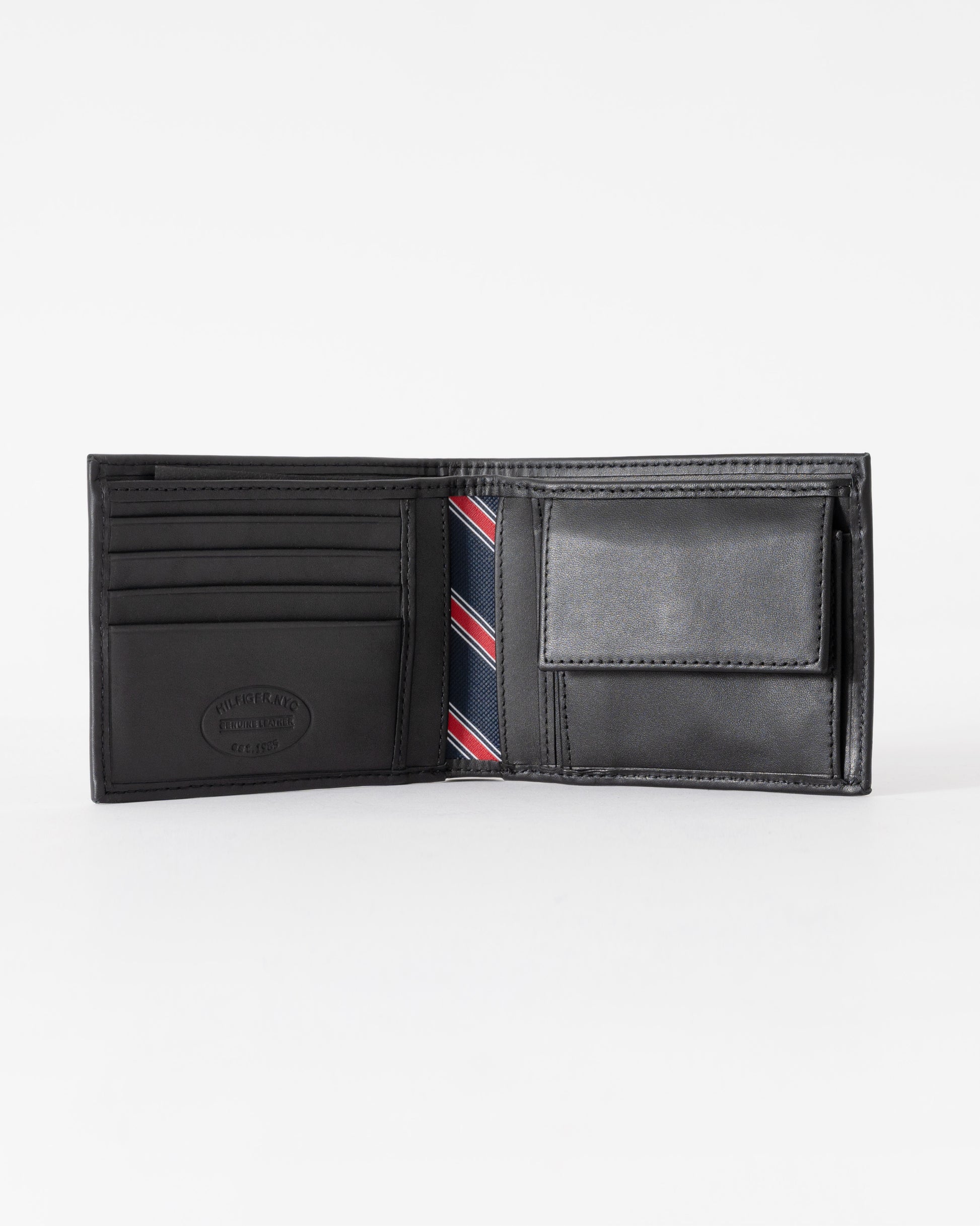 Tommy Hilfiger Eton Mens Card Holder And Coin Pocket - Black | CHO | Designer Mens Wallets & Purses